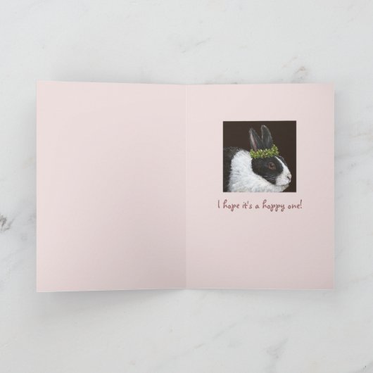 Grappige Konijn Moederdag kaart (Binnen)