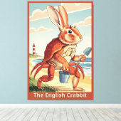 Grappige konijn parodie canvas afdruk (Insitu (Houten vloer))