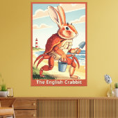 Grappige konijn parodie canvas afdruk (Insitu (Woonkamer))