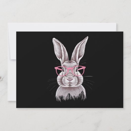 Grappige Konijn Schattige Familie Cadeaus Pasen  Feestdagenkaart (Voorkant)