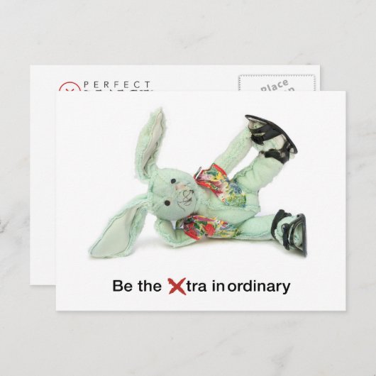 Grappige Konijn Verjaardag Kaart. Wees buitengewoo Briefkaart (Voorkant / Achterkant)