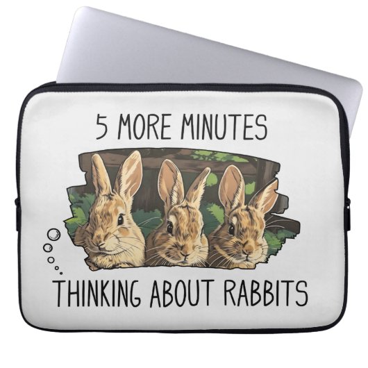 Grappige konijnen laptophoes laptop sleeve (Voorkant)