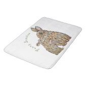 Grappige konijnen. Potloodtekening Badmat (Gekanteld)