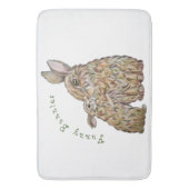 Grappige konijnen. Potloodtekening Badmat (Voorkant Verticaal)