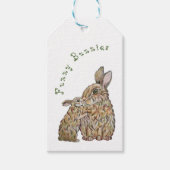 Grappige konijnen. Potloodtekening Cadeaulabel (Voorkant)