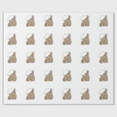 Grappige konijnen. Potloodtekening Cadeaupapier (Vlak)