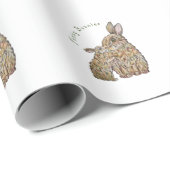 Grappige konijnen. Potloodtekening Cadeaupapier (Rol Hoek)