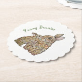 Grappige konijnen. Potloodtekening Kartonnen Onderzetters (Gekanteld)