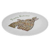 Grappige konijnen. Potloodtekening Snijplank (Hoek)