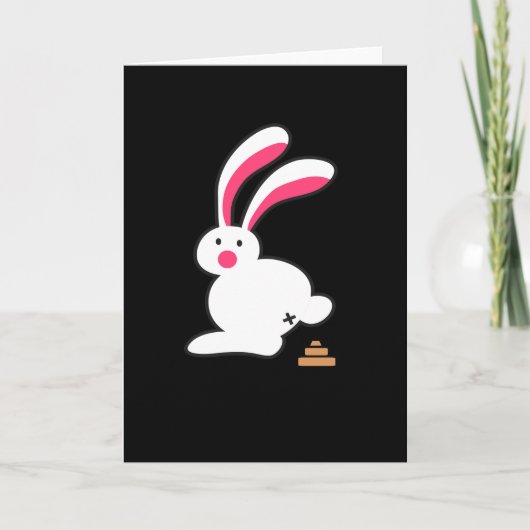 Grappige Konijnenpoep Konijn Poep Grappig Konijn Kaart (Voorkant)