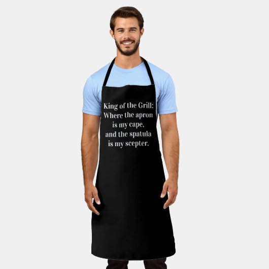 Grappige Koning van de Grill Chef Keuken Heren Schort (Gedragen)