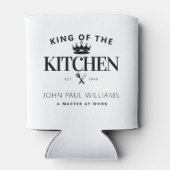 Grappige Koning van de Keuken Kroon Foodie Papa Vo Blikjeskoeler (Achterkant)