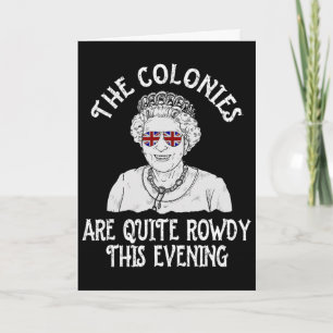 Grappige Koningin Elizabeth 4 juli Koloniën Zijn R Kaart