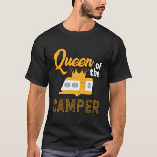 Grappige koningin van de camper camping spullen ca t-shirt