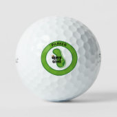 Grappige Koningin van de Groene Monogrammed Golfballen (Voorkant)