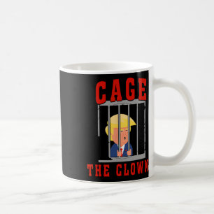 Grappige kooi de clown Trump in de gevangenis Koffiemok