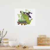 grappige kookhok met heksengator poster (Keuken)