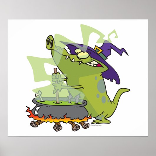 grappige kookhok met heksengator poster (Voorkant)