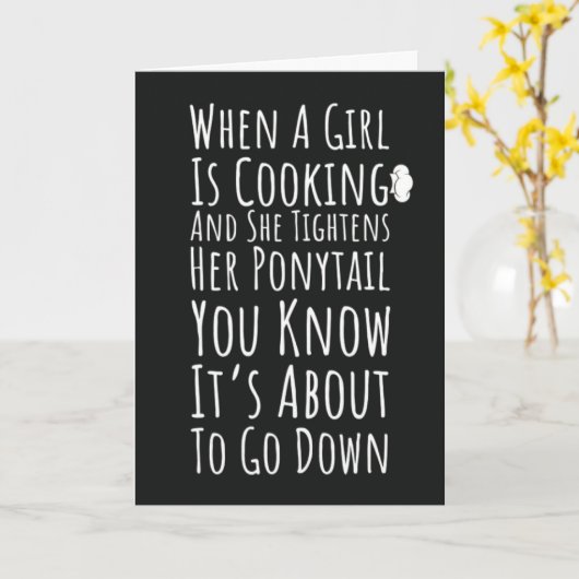 Grappige kookkaarten voor haar voor tienermeisjes  kaart (Gele Bloem)