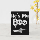 Grappige koppels Halloween bijpassende kostuums Kaart (Gele Bloem)