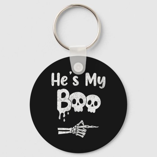 Grappige koppels Halloween bijpassende kostuums Sleutelhanger (Voorkant)