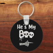 Grappige koppels Halloween bijpassende kostuums Sleutelhanger (Voorkant)