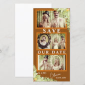 Grappige Koppels Snor Foto Strip Save the Date (Voorkant / Achterkant)