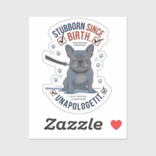Grappige Koppige Franse Bulldog Hond Moeder Attitu Sticker