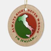 Grappige Koppige Italiaanse Versiering Keramisch Ornament (Links)