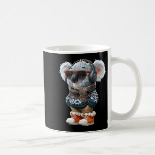 Grappige Koptelefoon Koala Kostuum voor Winterlief Koffiemok