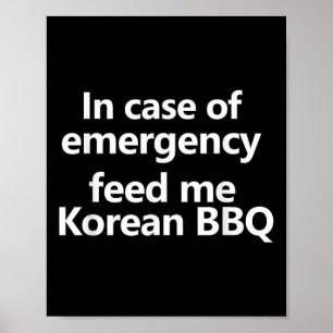 Grappige koreaanse bbq foodie aziatische cultuur f poster