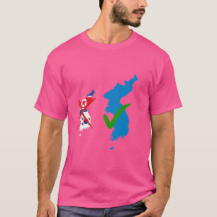 Grappige Koreaanse unificatie vlag, Koreaanse unif T-shirt