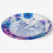 💍 Grappige korenbloemen en lavendel Elegance Papieren Bordje (Gekanteld)