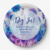 💍 Grappige korenbloemen en lavendel Elegance Papieren Bordje (Voorkant)