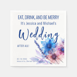 💍Grappige korenbloemen en lavendel Servet