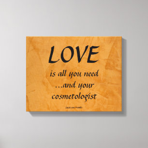 Grappige Kosmetoloog Salon Venetiaans Pleister Can Canvas Afdruk