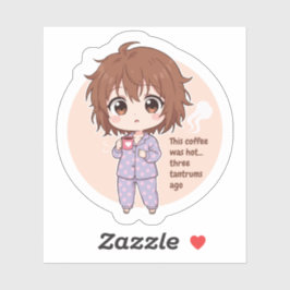 Grappige Koude Koffie Mama Quote Sticker