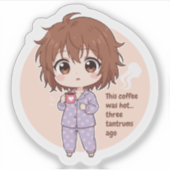 Grappige Koude Koffie Mama Quote Sticker (Voorkant)