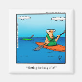 Grappige kous Stuffer Kajak Humor Magnet (Voorkant)