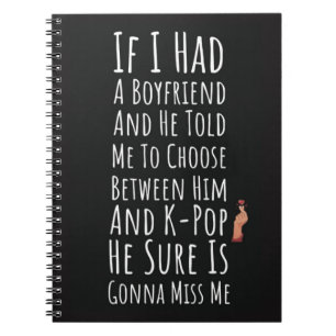 Grappige Kpop geschenken voor meisjes Tiener vrouw Notitieboek