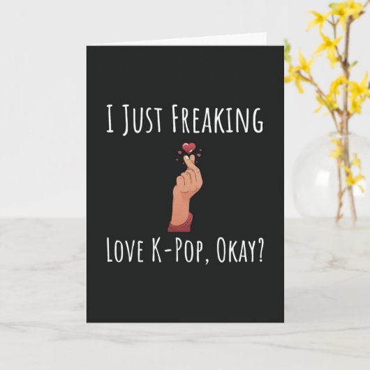 Grappige Kpop Kaarten Koreaans Meisje Voor Haar (Gele Bloem)