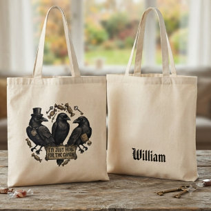 Grappige Kraai Alleen Hier Voor De Snoepjes Tote Bag