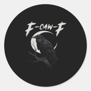 Grappige Kraai Essentiële Creatieve Vrijetijdskled Ronde Sticker