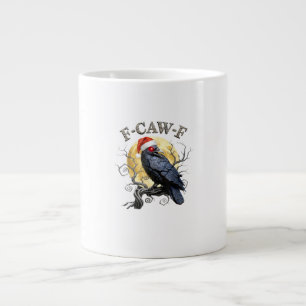 Grappige Kraai F-Caw-F Vogel Gotische Kerstman Hoe Grote Koffiekop