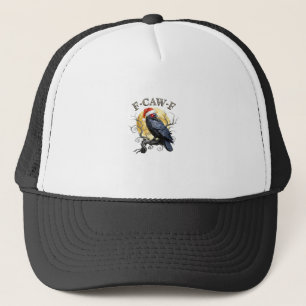 Grappige Kraai F-Caw-F Vogel Gotische Kerstman Hoe Trucker Pet