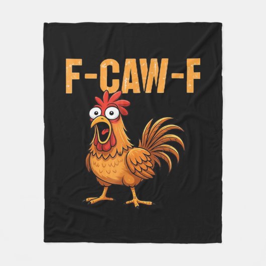 Grappige Kraai Humor Gothic F-Caw-F Fleece Deken (Voorkant)