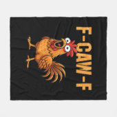 Grappige Kraai Humor Gothic F-Caw-F Fleece Deken (Voorkant (Horizontaal))