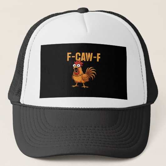 Grappige Kraai Humor Gothic F-Caw-F Trucker Pet (Voorkant)