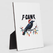 Grappige Kraai Kerst Klassiek Retro Design Fotoplaat (Zijkant)