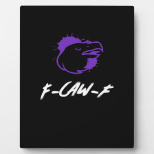 Grappige Kraai Logo F-Caw-F – Kraait Om Aandacht! Fotoplaat